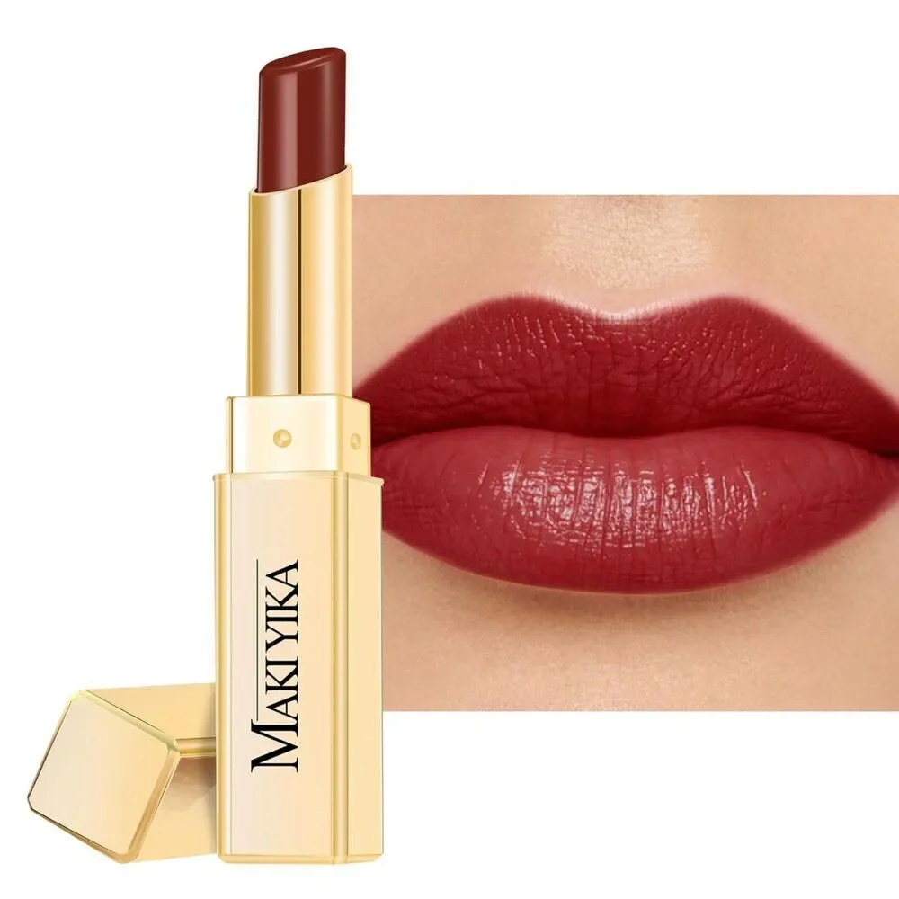 MA052 Dark MAKI YIKA Moisture Dark Red Lipstick For Women Hydrate Lip Balm